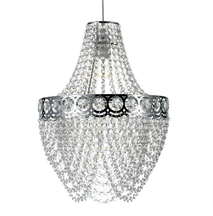 Hayle Easy Fit Clear Acrylic Beaded Chandelier Pendant Light Shade