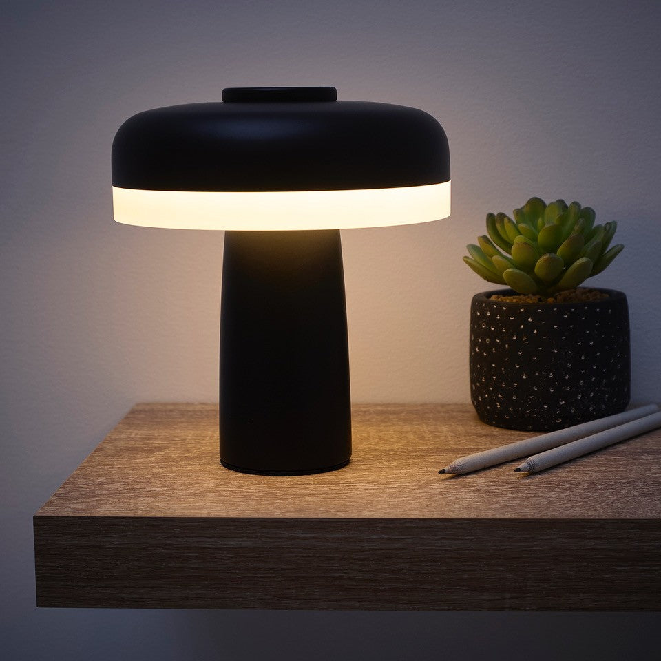 Lyon Rechargeable LED Table Lamp In Black, Cream, Light Blue, Green, Ochre, Red and Pink