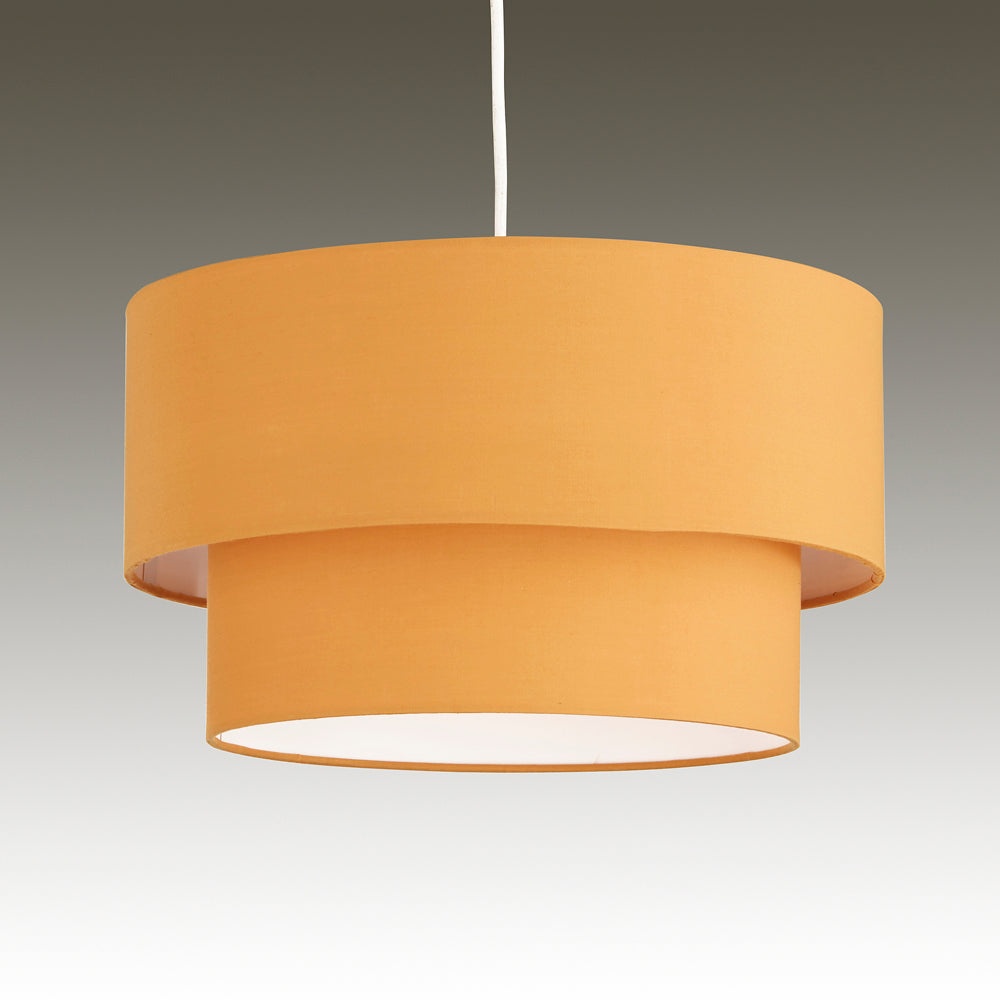 Rona Ochre 2 Tier Pendant Shade with Inner White Lining Non Electric