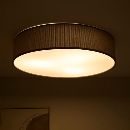 Light Grey Velvet Flush Ceiling Light or Wall Light Available in 2 Sizes 38cm (2 Light) 45 cm (3 Light)