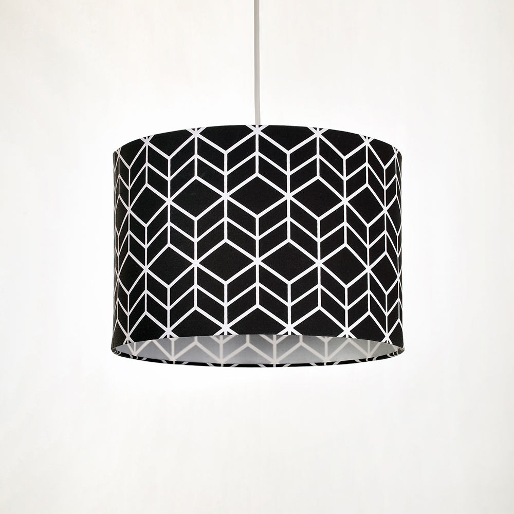 Black deals geometric lampshade