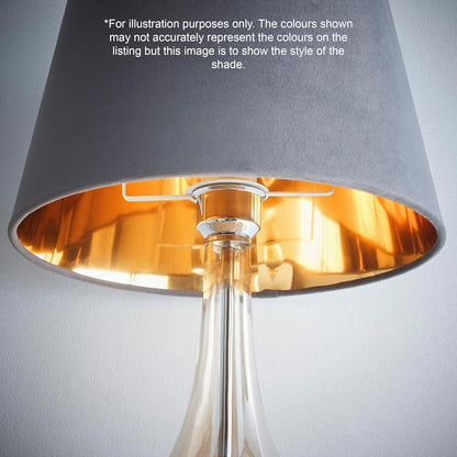 Velvet Cream Empire Drum Light shade with a Gold inner Lining suitable for Ceiling or Lamps