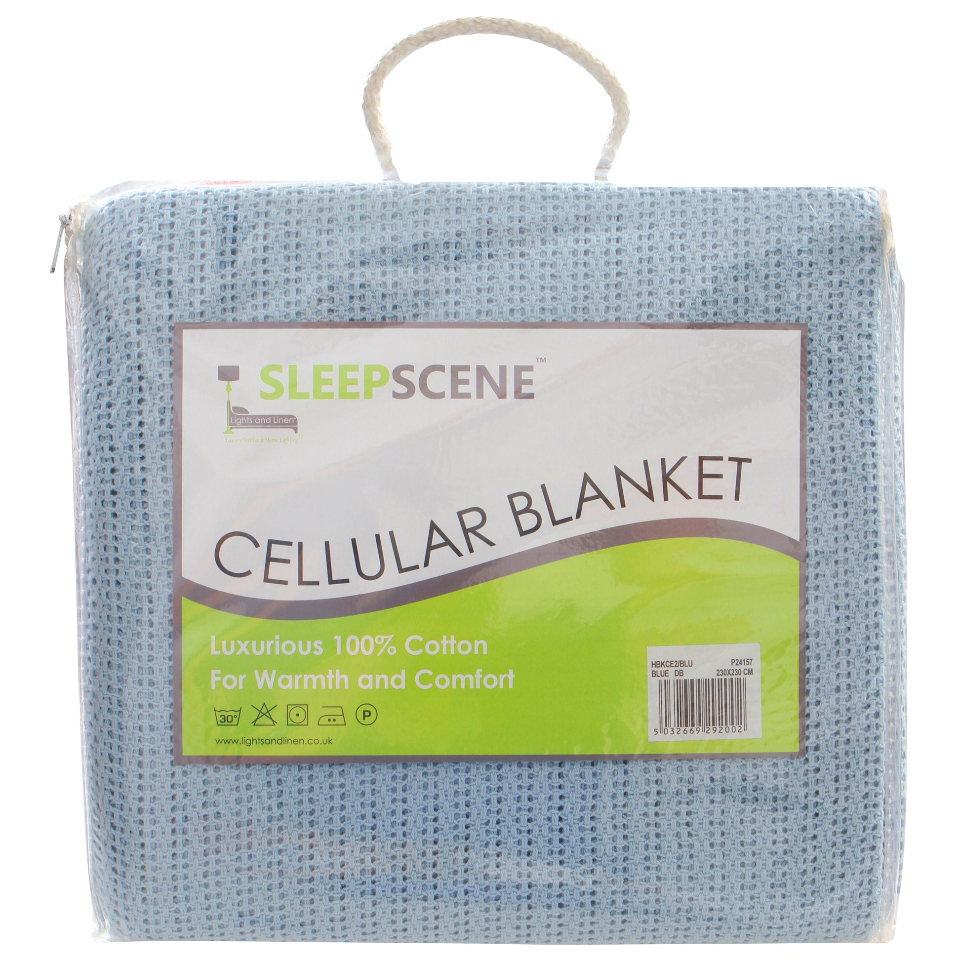 Sleepscene Cellular Blanket in Blue (Various sizes available)