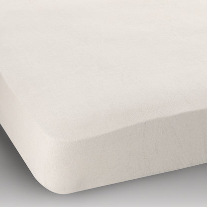 Double Bed Terry Stretch Fitted Sheet Available In Blue Cream Pink White Grey